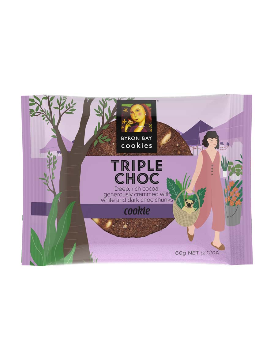 Byron Bay Cookies Triple Choc Cookie 60g