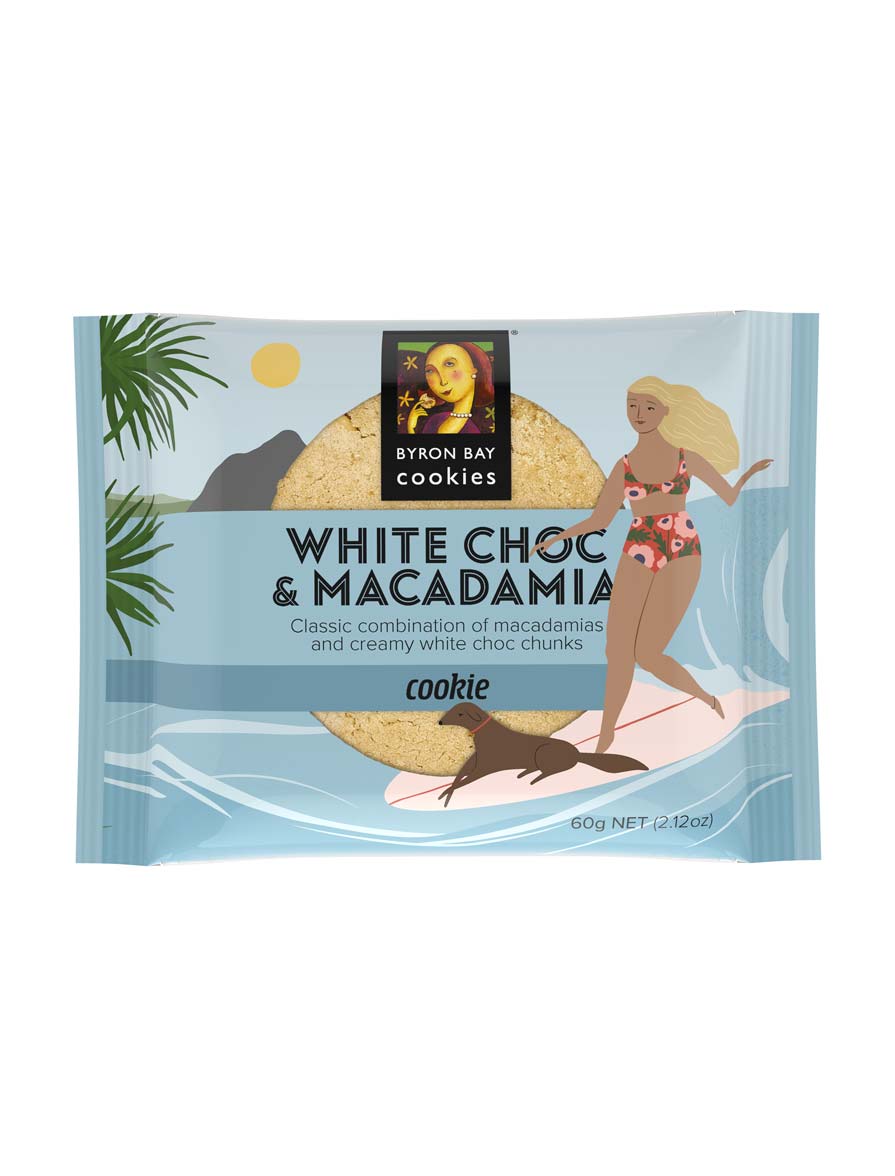 Byron Bay Cookies White Choc Macadamia Cookie 60g