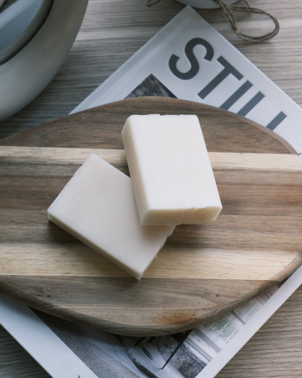 Two square-shaped white bars