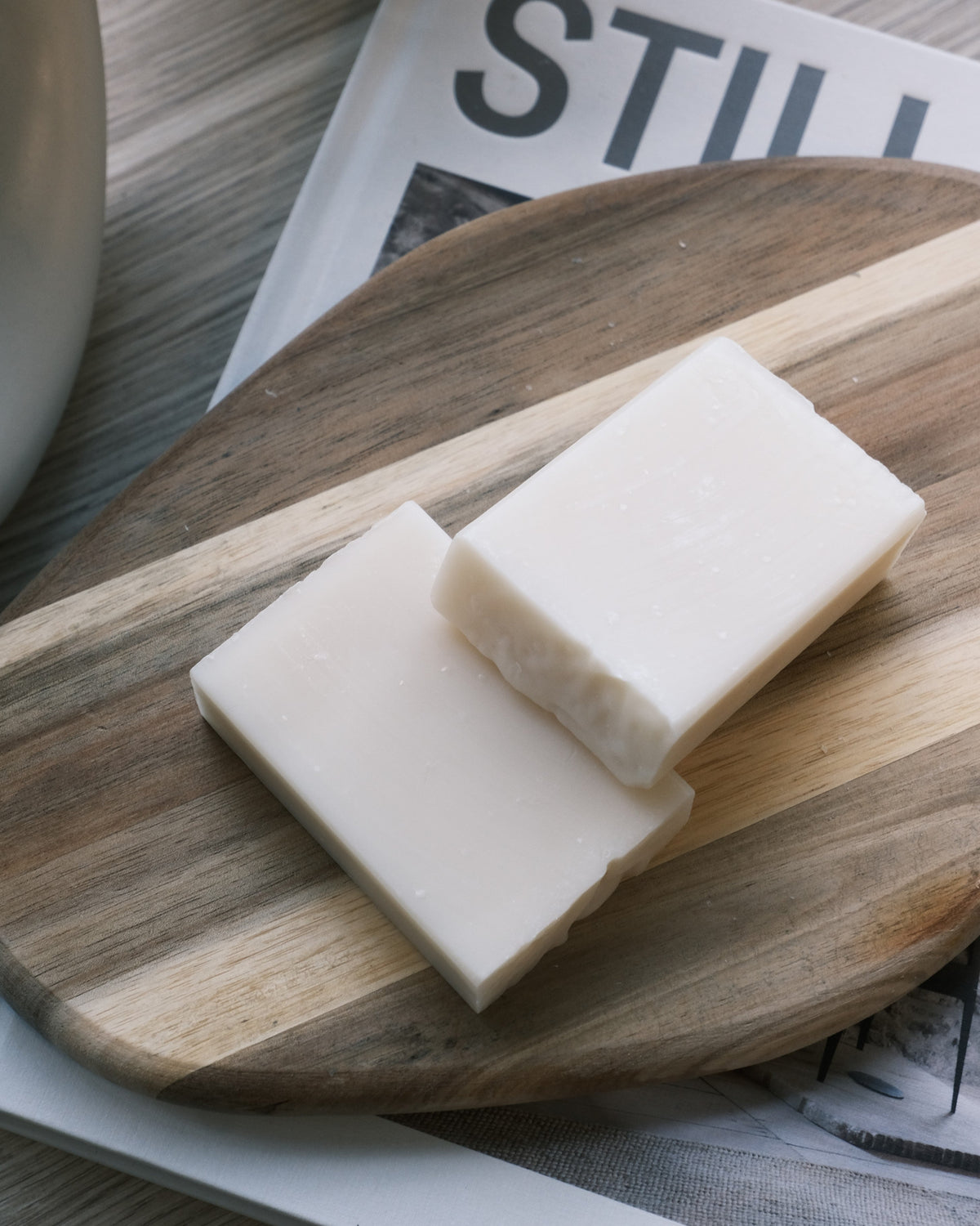Two square-shaped white bars