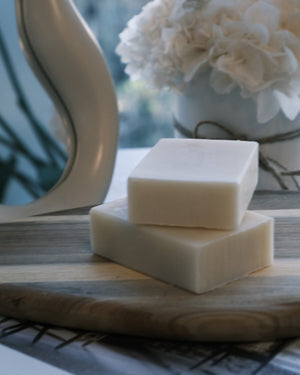 Three square bars of soap