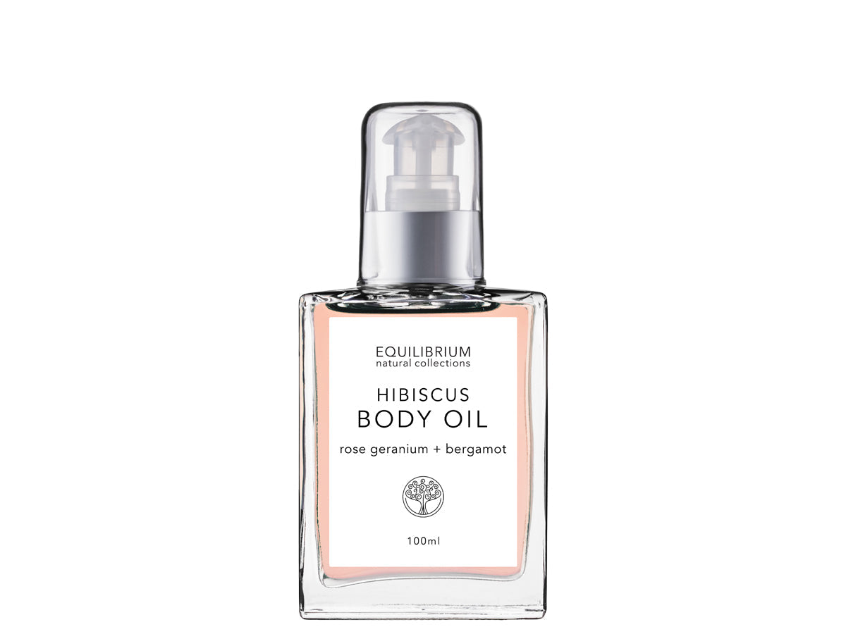 Hibiscus Body Oil – Rose Geranium + Bergamot 100ml