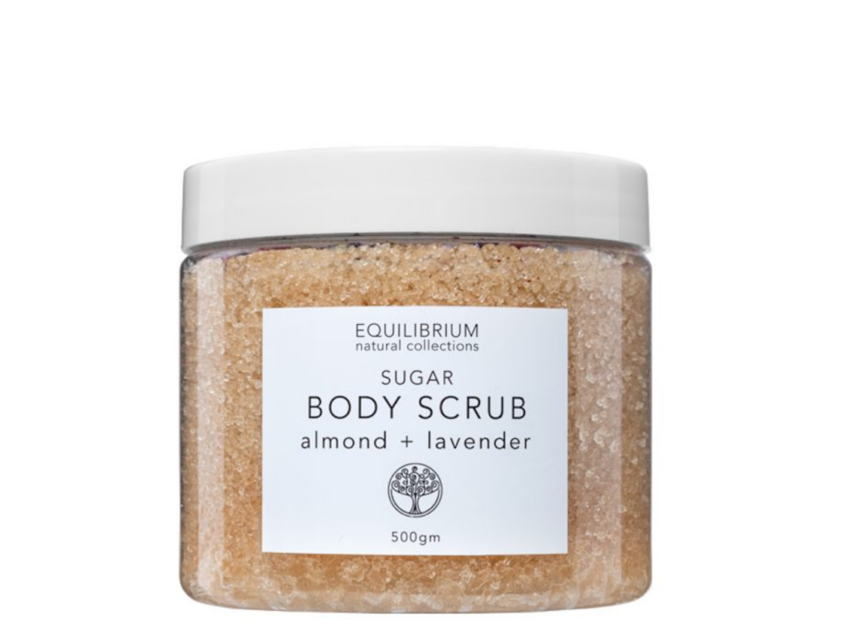 Natural Sugar Body Scrub – Almond + Lavender 540g