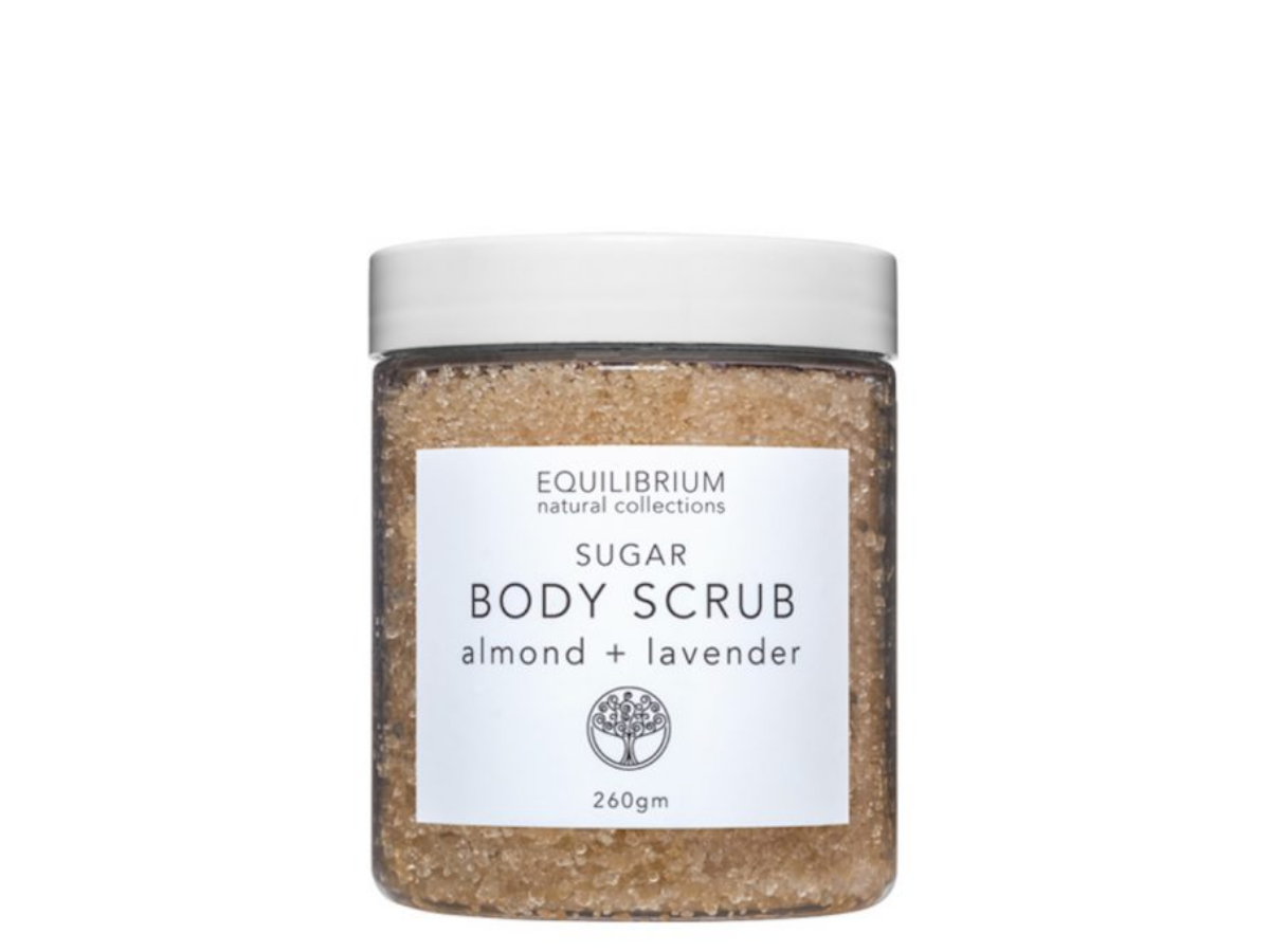 Natural Sugar Body Scrub – Almond + Lavender 200g