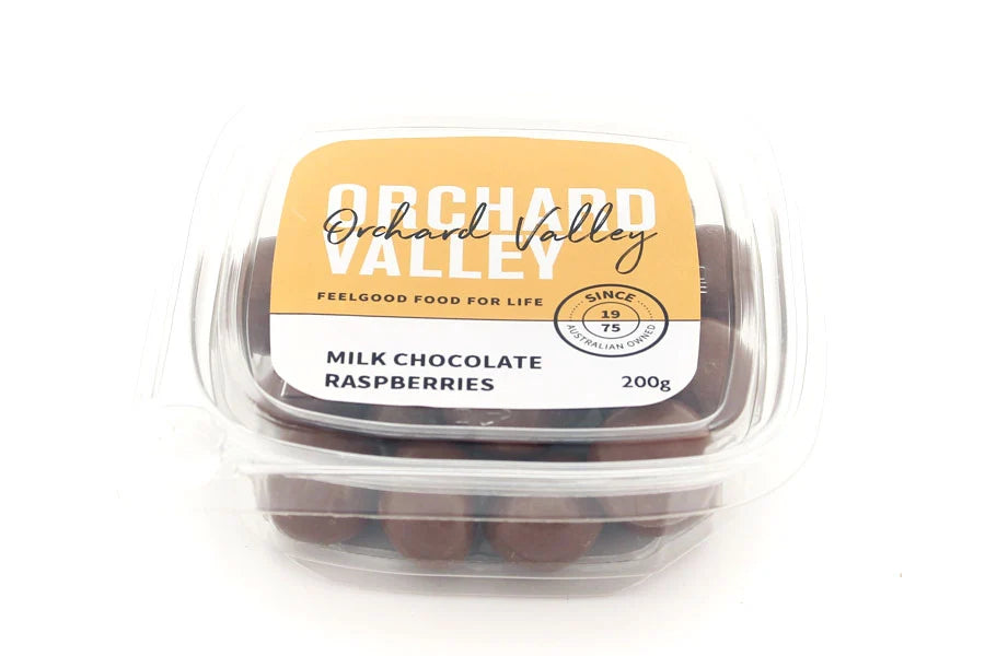 Milk Chocolate Raspberries 120g