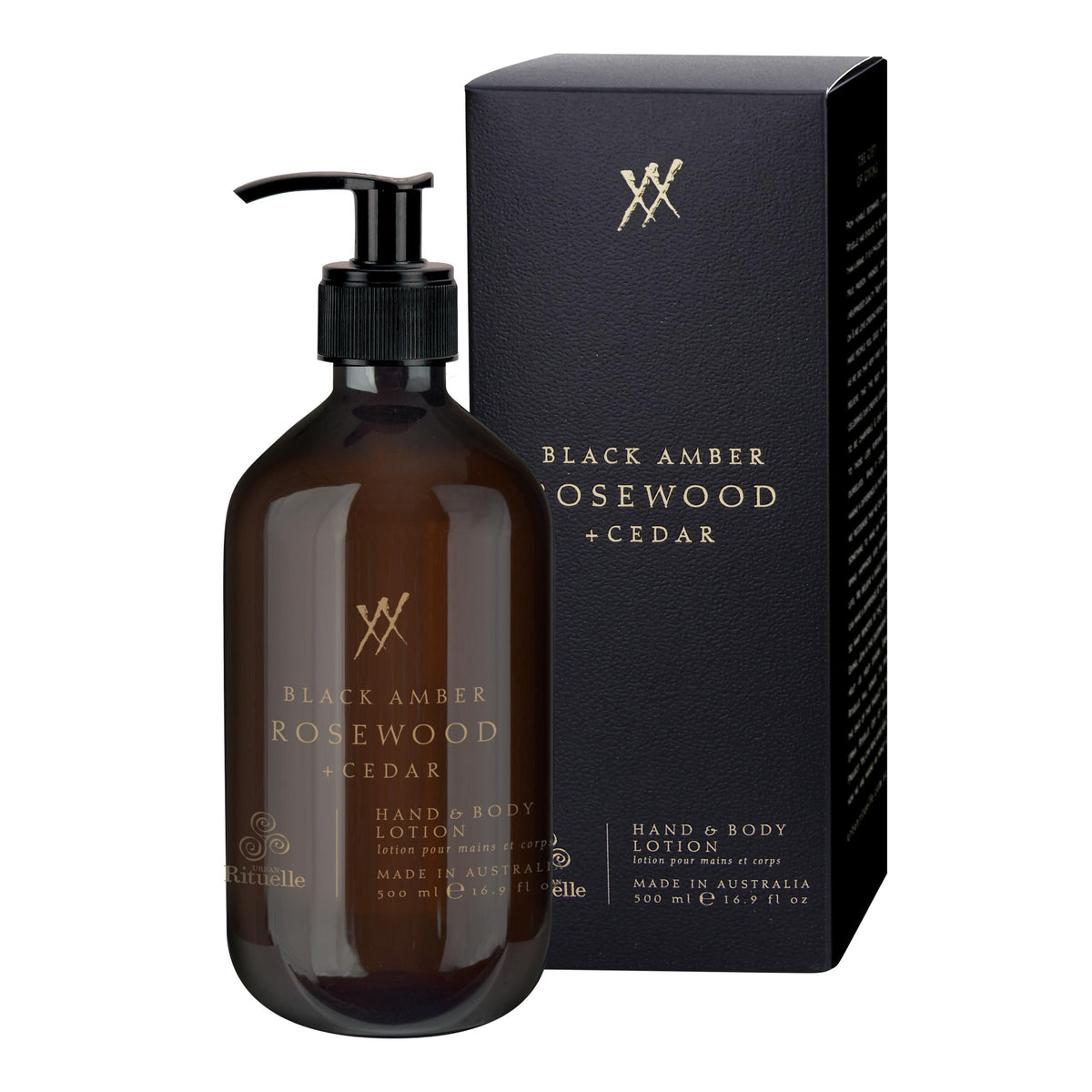 Black Amber, Rosewood & Cedar Hand & Body Lotion 500ml