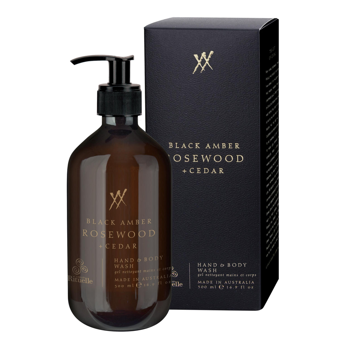Black Amber, Rosewood & Cedar Hand & Body Wash 500ml