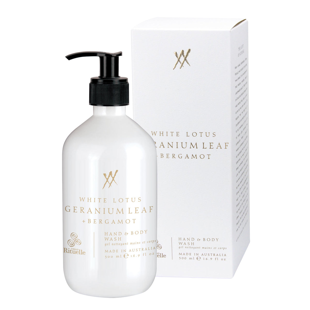 White Lotus, Geranium Leaf & Bergamot Hand & Body Wash 500ml