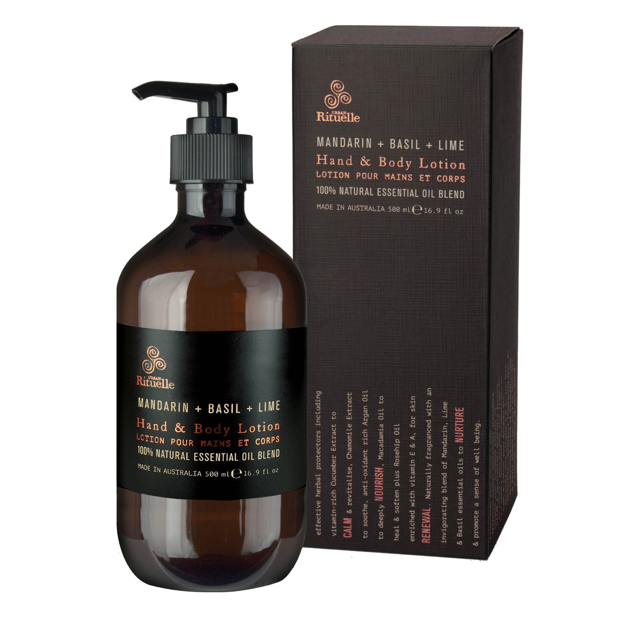 Mandarin, Basil & Lime Hand & Body Lotion 500ml