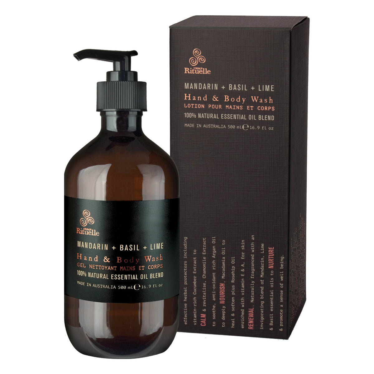 Mandarin, Basil & Lime Hand & Body Wash 500ml