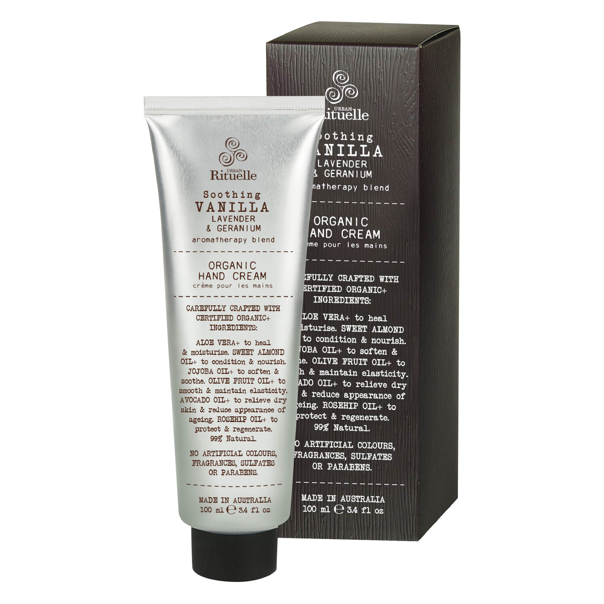Vanilla, Lavender & Geranium Organic Hand Cream 100ml